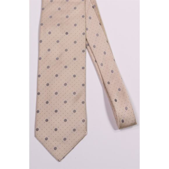 Paul Stuart Current Beige Dots Silk Necktie Tie Made in Japan - Picture 3 of 6
